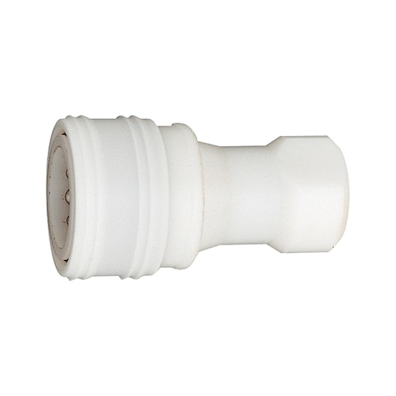 Hydraulic coupling, shut-off on both sides, POM 107714 - Hose connector (hydraulics)