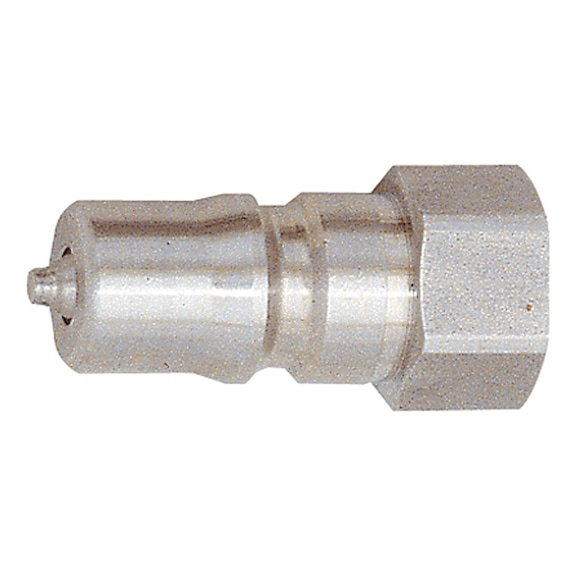 Shut-off nipple, double shut-off, stainless steel 1.4305 107708 - Hose connector (hydraulics)