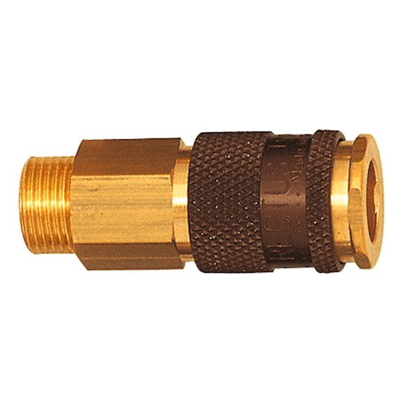 Distinctive quick-release coupling Nominal diameter 7 Bright brass 107666 - Multi connectors (pneumatics)