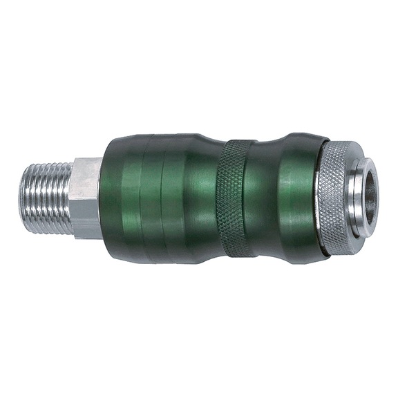 Safety coupling Nominal diameter 7.8 Bi-Tec Nickel-plated brass 134075 - Multi connectors (pneumatics)
