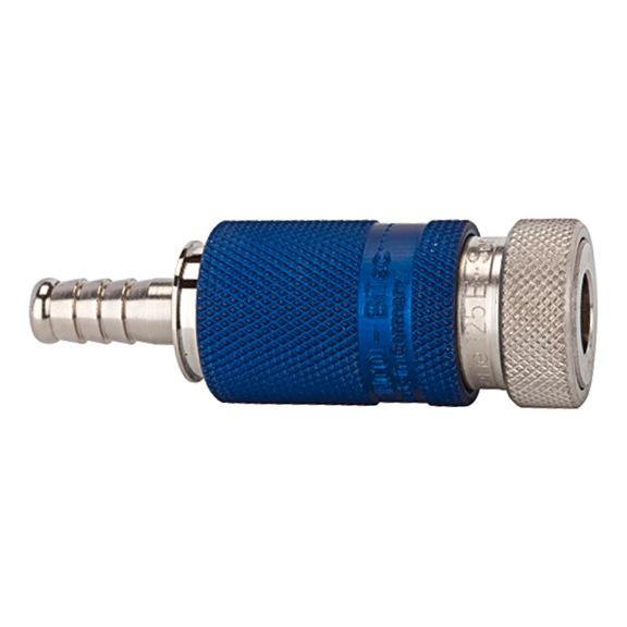 Sicherheitskupplung Nennweite 7,8 Bi-Tec Messing vernickelt 107613 - Kupplung (Pneumatik)