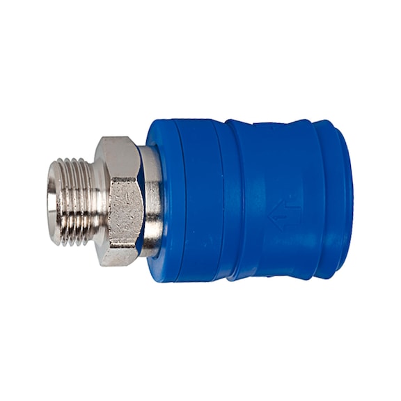Safety coupling Nominal diameter 7.4 Type KE Nickel-plated brass 107556 - Multi connectors (pneumatics)