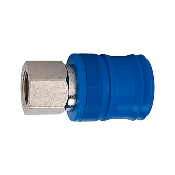 Safety coupling Nominal diameter 7.4 Type KE Nickel-plated brass 107557 - Multi connectors (pneumatics)