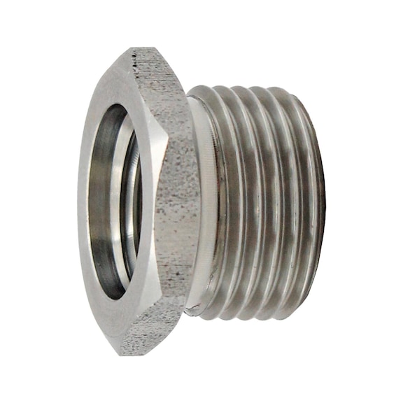 Reduziernippel kurz Edelstahl 1.4571 111621 - Klemmringverschraubung (Pneumatik)