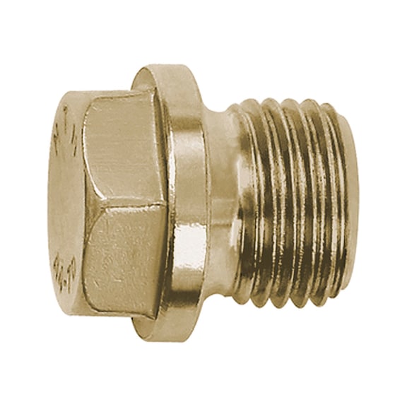 Verschlussschraube Außensechskant Bund Edelstahl 1.4571 111672 - Verschlussschraube (Pneumatik)