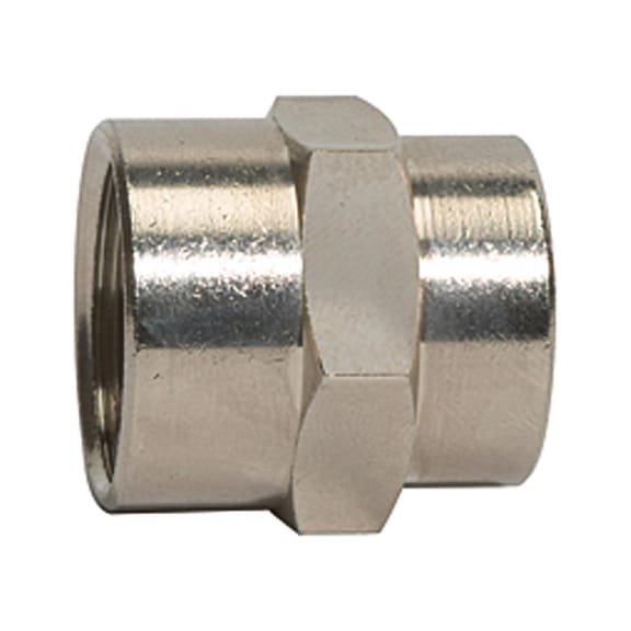 Value line socket nickel-plated brass 115665 - Sleeve (pneumatics)