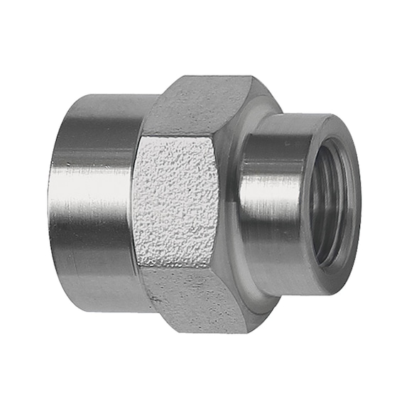 Muffe Außensechskant Edelstahl 1.4571 111803 - Muffe (Pneumatik)