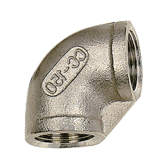 Winkelstück 90 Grad innen/innen Edelstahl 1.4408 112669 - Winkelstück (Pneumatik)