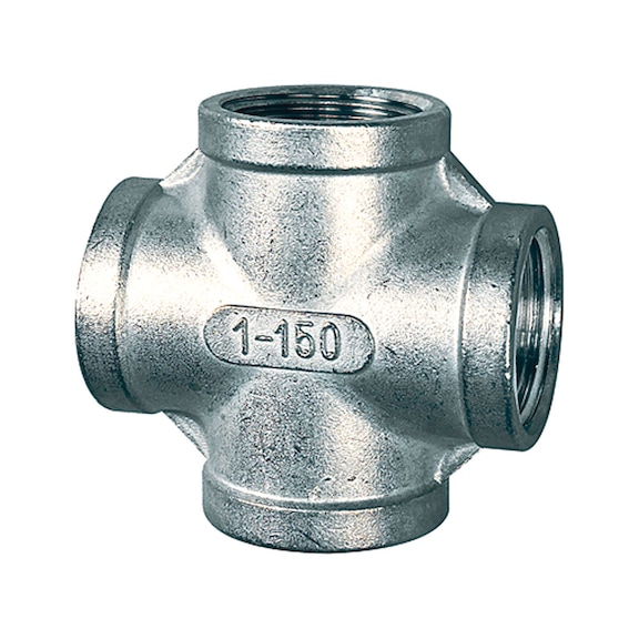 Cross distributor 4x internal stainless steel 1.4408 112688 - Manifold (pneumatics)