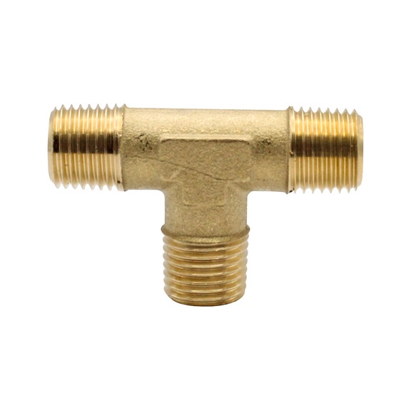 T-piece external/external/external bright brass 112718 - Manifold (pneumatics)