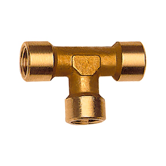 T-Stück innen/innen/innen Messing blank 112721 - Kupplung (Pneumatik)