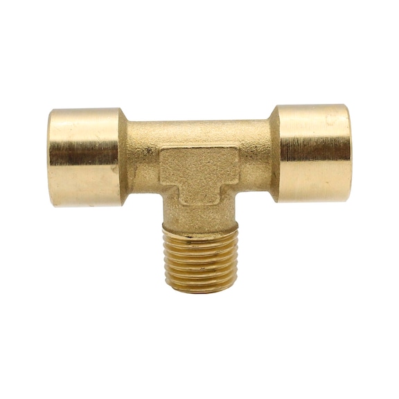 T-Stück innen/außen/innen Messing blank 112731 - Kupplung (Pneumatik)