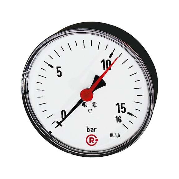 Standardmanometer mit Stahlblechgehäuse Einfachskala in bar 102013 - Druckmessgerät (anzeigend, elastisch)