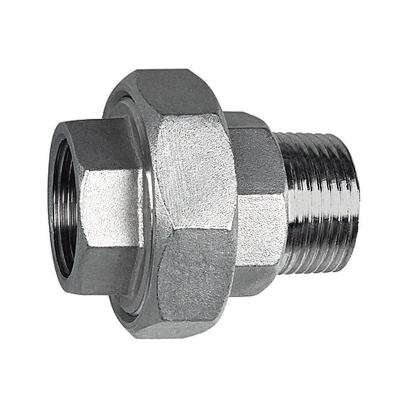 Detachable double threaded nipple conical sealing stainless steel 1.4408 111938 - Double nipple, double threaded nipple