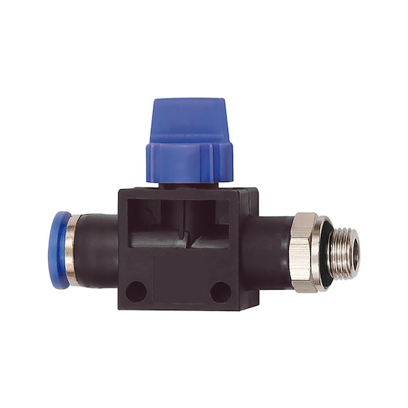 3/2-way valve Blue series Plug connection Plastic Nickel-plated brass 110133 - Directional control valve (pneumatics, unspecified)