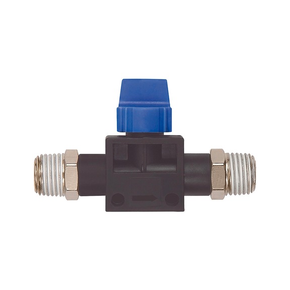 3/2-way valve Blue series Plastic Nickel-plated brass 110106 - Directional control valve (pneumatics, unspecified)