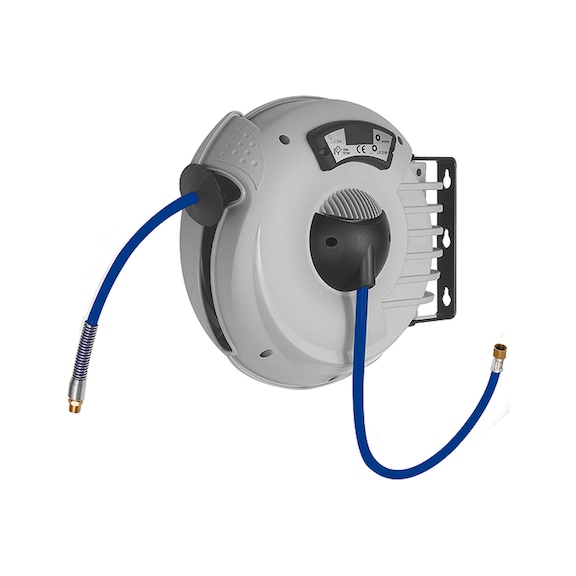 Hose reel compressed air/water PU hose 12 m 113979 - Hose wall recoiler