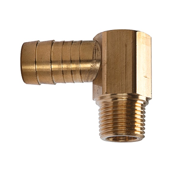 Winkel-Gewindetülle 90 Grad Messing 2.0401 108007 - Schlauchtülle (Verschraubung)