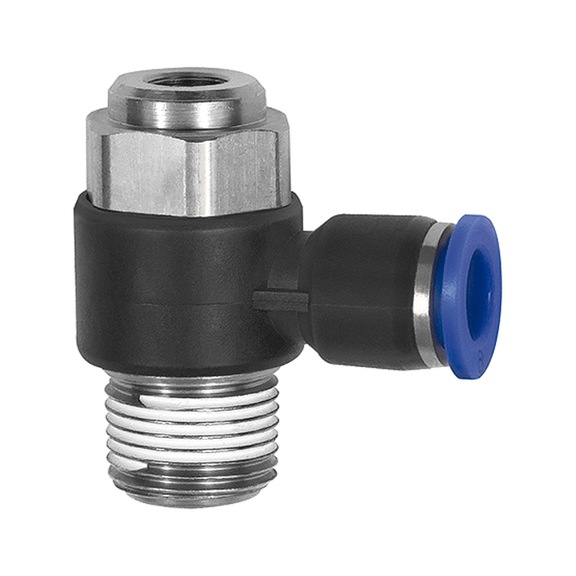 Throttle check valve Blue series Exhaust air throttling 136017 - Speed controller with check valve (pneumatics)