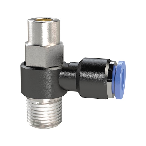 Throttle check valve Blue series Exhaust air throttling 136005 - Speed controller with check valve (pneumatics)