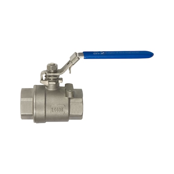 Stainless steel ball valve two-piece female thread/female thread 135893 - Ball valve (pneumatics)