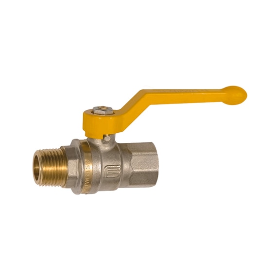 Ball valve DIN EN 331 DVGW nickel-plated brass hand lever 133186 - Ball valve (pneumatics)