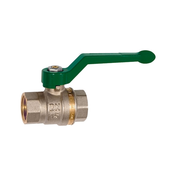 Trinkwasser-Kugelhahn Handhebel Messing vernickelt 133163 - Kugelhahn (Pneumatik)