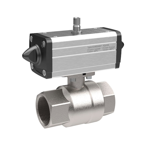 RIEGLER Brass ball valve with double-acting pneumatic actuator 158831 - Ball valve (with actuator)