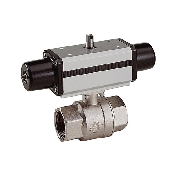 RIEGLER Brass ball valve pneumatic actuator single-acting 103574 - Ball valve (with actuator)