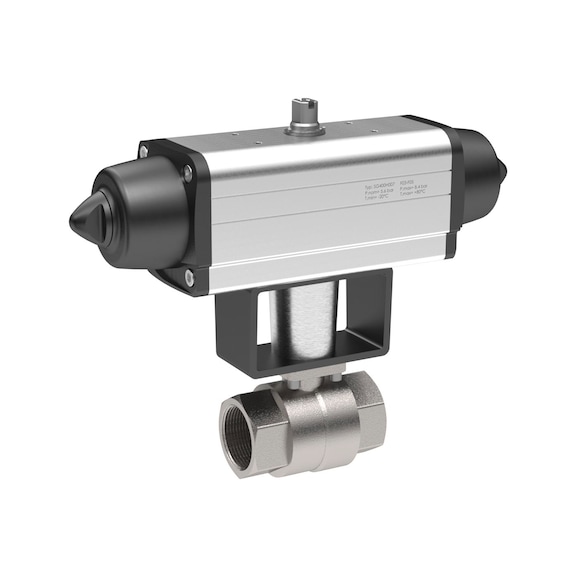 RIEGLER Stainless steel ball valve pneumatic actuator according to NAMUR single-acting 158763 - Ball valve (with actuator)