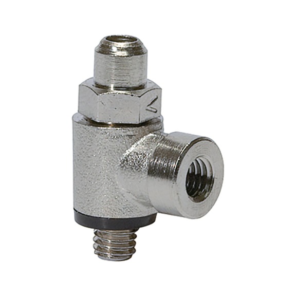 Throttle check valve Supply air throttling 106877 - Speed controller with check valve (pneumatics)