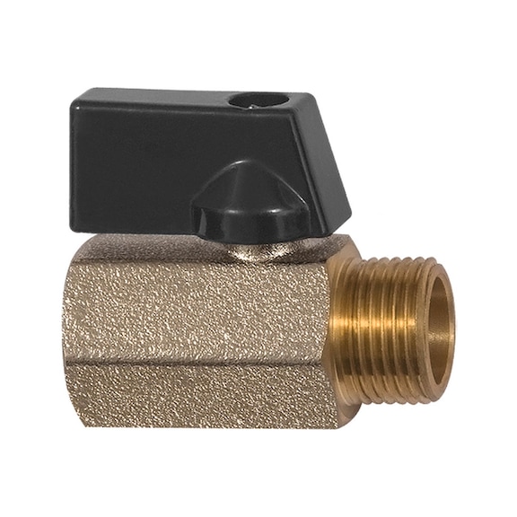 Mini ball valve valve line nickel-plated brass rotary handle 132419 - Mini ball valve (pneumatics)