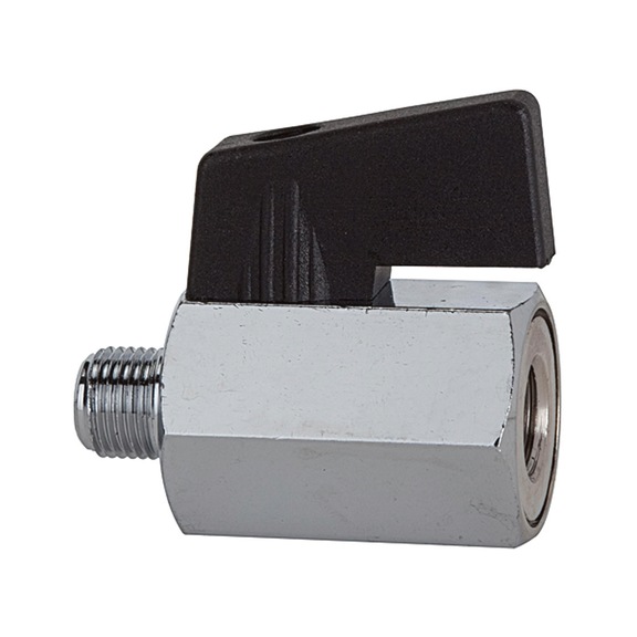 Mini ball valve smooth surface rotary handle 134873 - Mini ball valve (pneumatics)