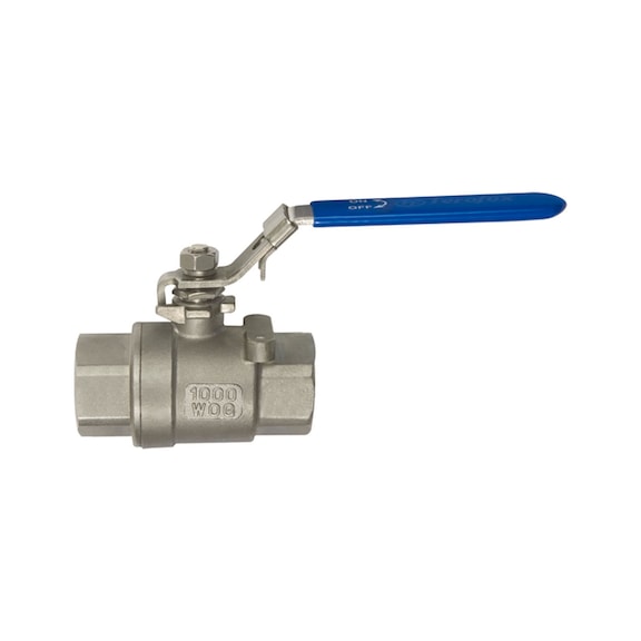 Stainless steel ball valve two-piece installation length according to DIN 3202-M3 135354 - Ball valve (pneumatics)