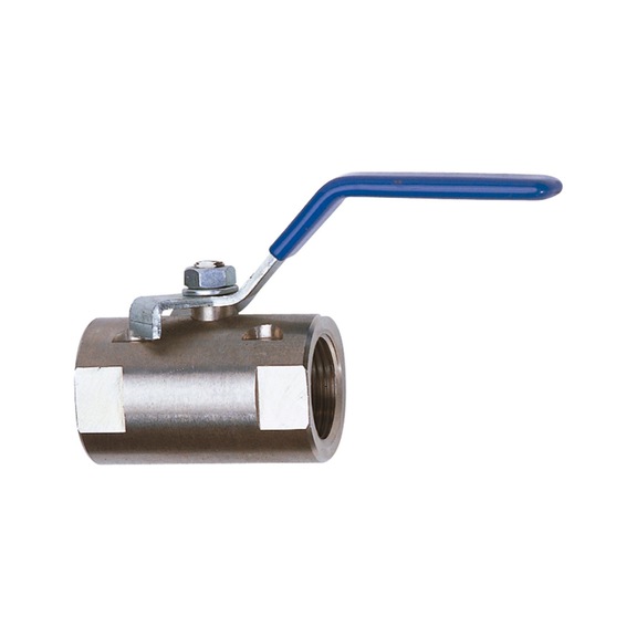 Stainless steel ball valve 1.4401/1.4408 one-piece reduced bore 103429 - Ball valve (pneumatics)