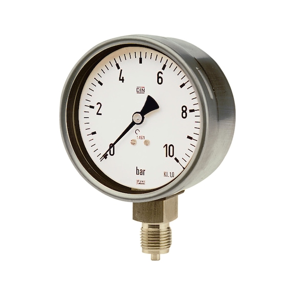 Pressure gauge in stainless steel version G 1/4 radial bottom 102476 - Pressure gauge stainless steel