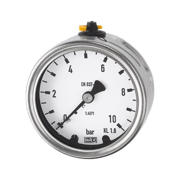 Manometer in CrNi-Stahl-Ausführung G 1/2 hinten exzentrisch 131496 - Druckmessgerät (anzeigend, elastisch)