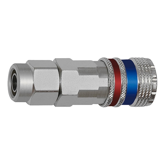 Safety coupling Nominal width 7.6 Stream line Steel/galvanised brass 107601 - Multi connectors (pneumatics)