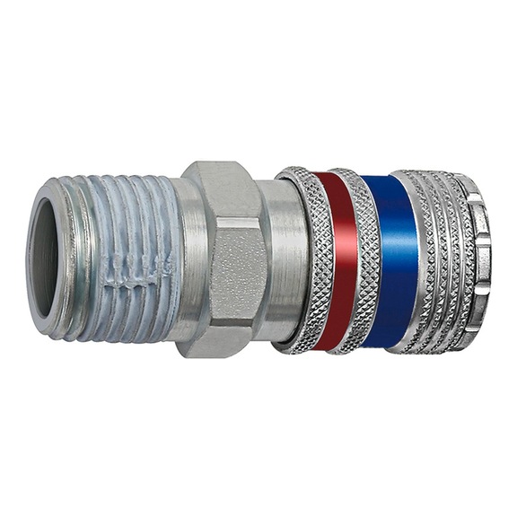Safety coupling Nominal diameter 7.6 Steel/brass galvanised 107589 - Multi connectors (pneumatics)