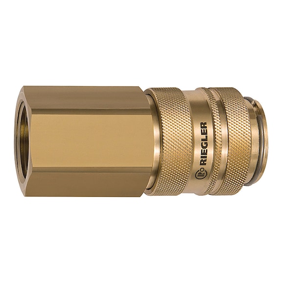 Quick-release coupling Nominal diameter 19 Bright brass 141565 - Quick-release coupling (hose)