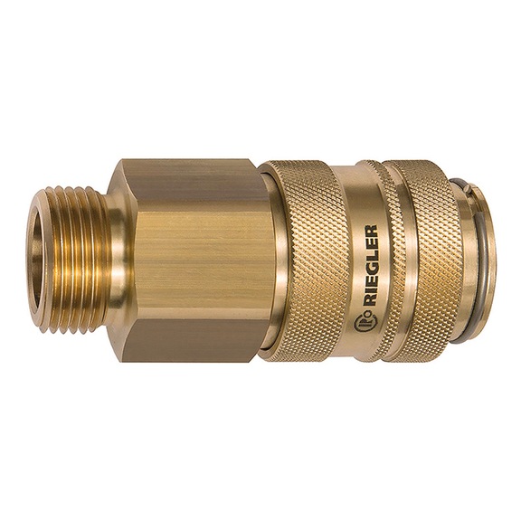 Quick-release coupling Nominal width 19 Polished brass 141562 - Quick-release coupling (hose)