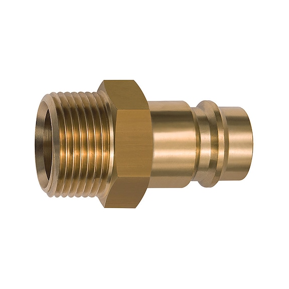 Nipples for couplings Nominal diameter 19 Bright brass 141571 - Hose fitting (screwed joint )