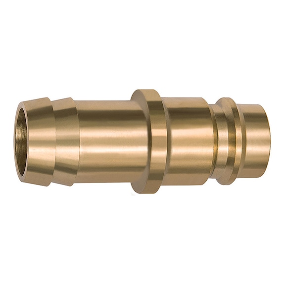 Plug-in nozzle for couplings nominal width 19 bright brass 142170 - Hose nozzle (threaded joint)