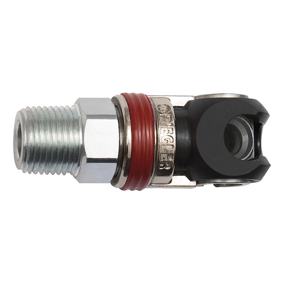 Schwenk-Sicherheitskupplung Nennweite 6 ISO 6150 C Stahl 141629 - Kupplung (Pneumatik)