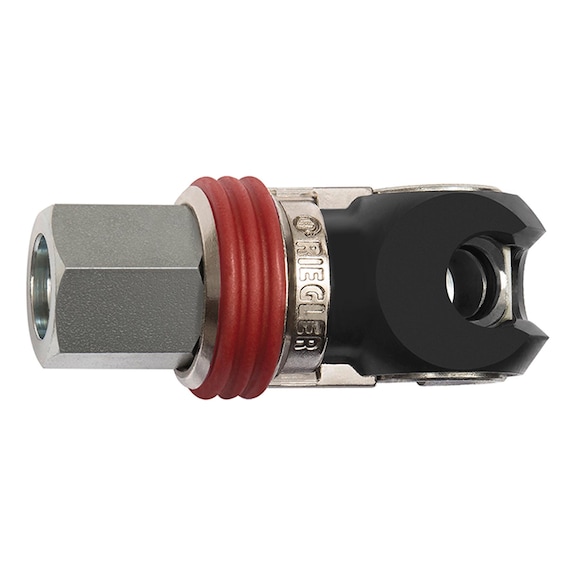 Swivel safety coupling Nominal diameter 7.2 EURO 7.2 Steel 141651 - Multi connectors (pneumatics)