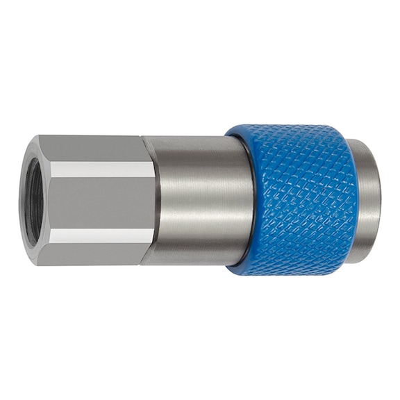 Unmistakable rotary safety coupling Nominal width 6 ISO 6150 C Steel 141886 - Multi connectors (pneumatics)