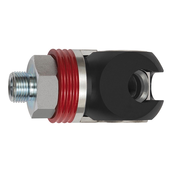 Swivel safety coupling Nominal diameter 11 ISO 6150 C Steel 141717 - Multi connectors (pneumatics)