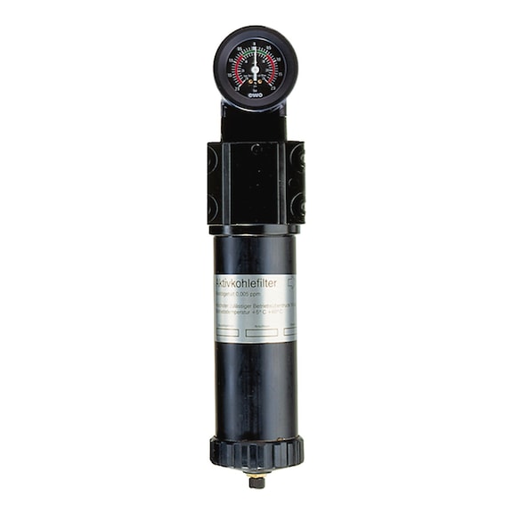 Activated carbon filter with differential pressure gauge 101580 - Activated carbon filter (pneumatics)