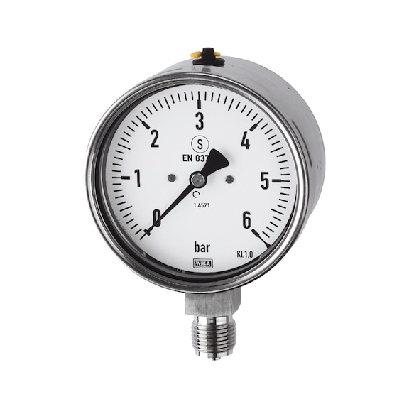 Pressure gauge made of stainless steel safety version G 1/2 radial bottom 102468 - Pressure gauge stainless steel