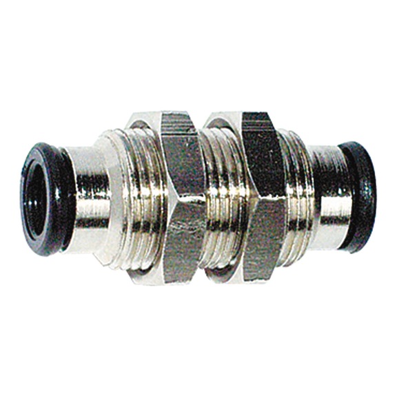 Schottverschraubung value line Messing vernickelt 115948 - Schottverschraubung, Schottverbindung (Pneumatik)